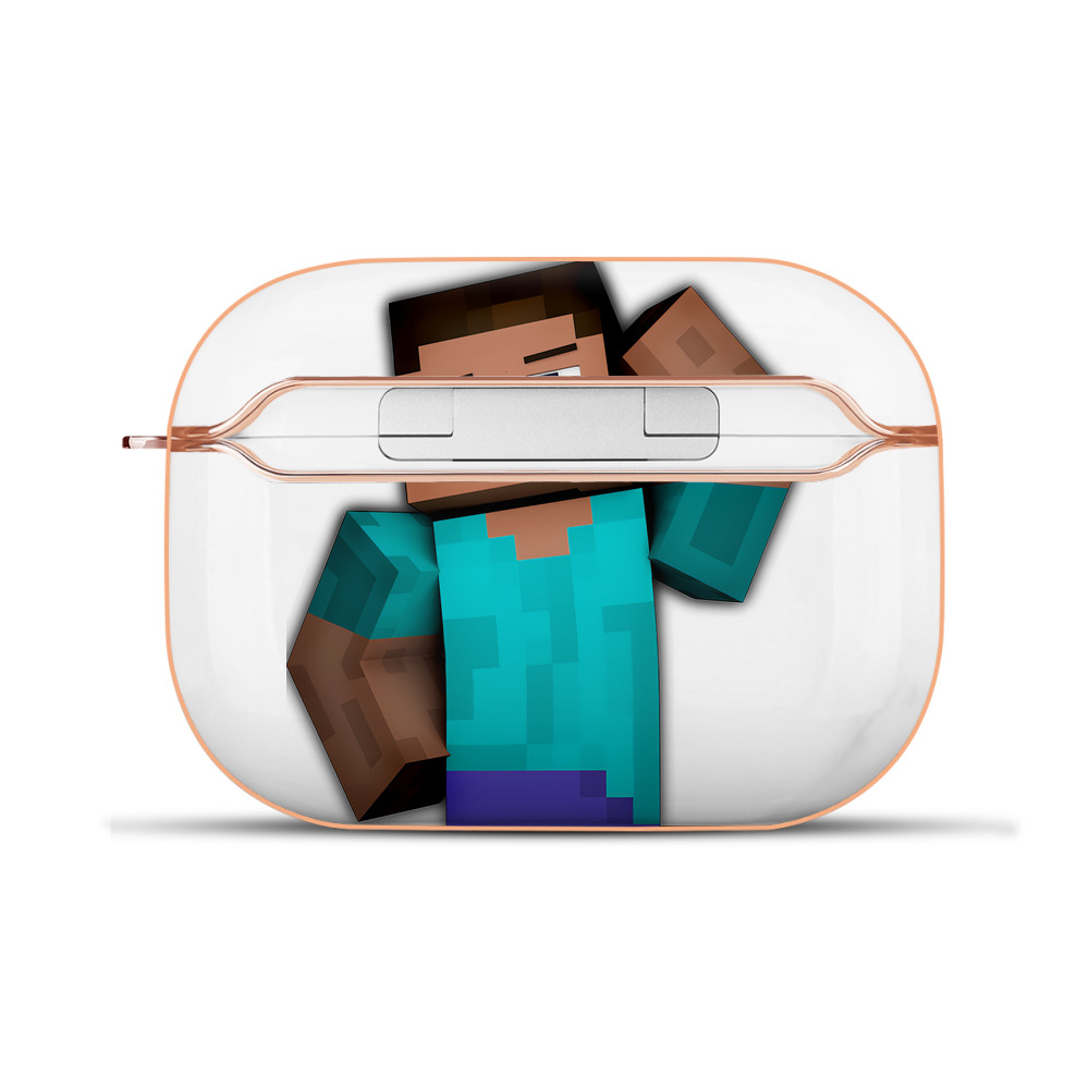 （画像用） マインクラフト ブロックの世界 Minecraft MC Block world 【AirPods Pro用】ハードシェル保護ケース｜耐衝撃・防指紋・カラビナ付き商品仕様