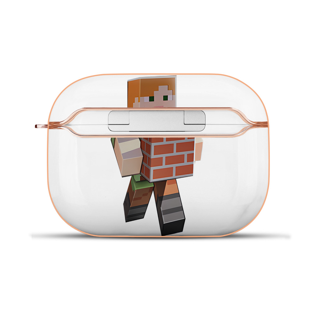 （画像用） マインクラフト ブロックの世界 Minecraft MC Block world 【AirPods Pro用】ハードシェル保護ケース｜耐衝撃・防指紋・カラビナ付き商品仕様