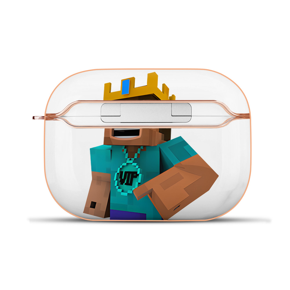 （画像用） マインクラフト ブロックの世界 Minecraft MC Block world 【AirPods Pro用】ハードシェル保護ケース｜耐衝撃・防指紋・カラビナ付き商品仕様