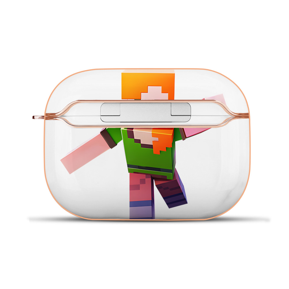 （画像用） マインクラフト ブロックの世界 Minecraft MC Block world 【AirPods Pro用】ハードシェル保護ケース｜耐衝撃・防指紋・カラビナ付き商品仕様