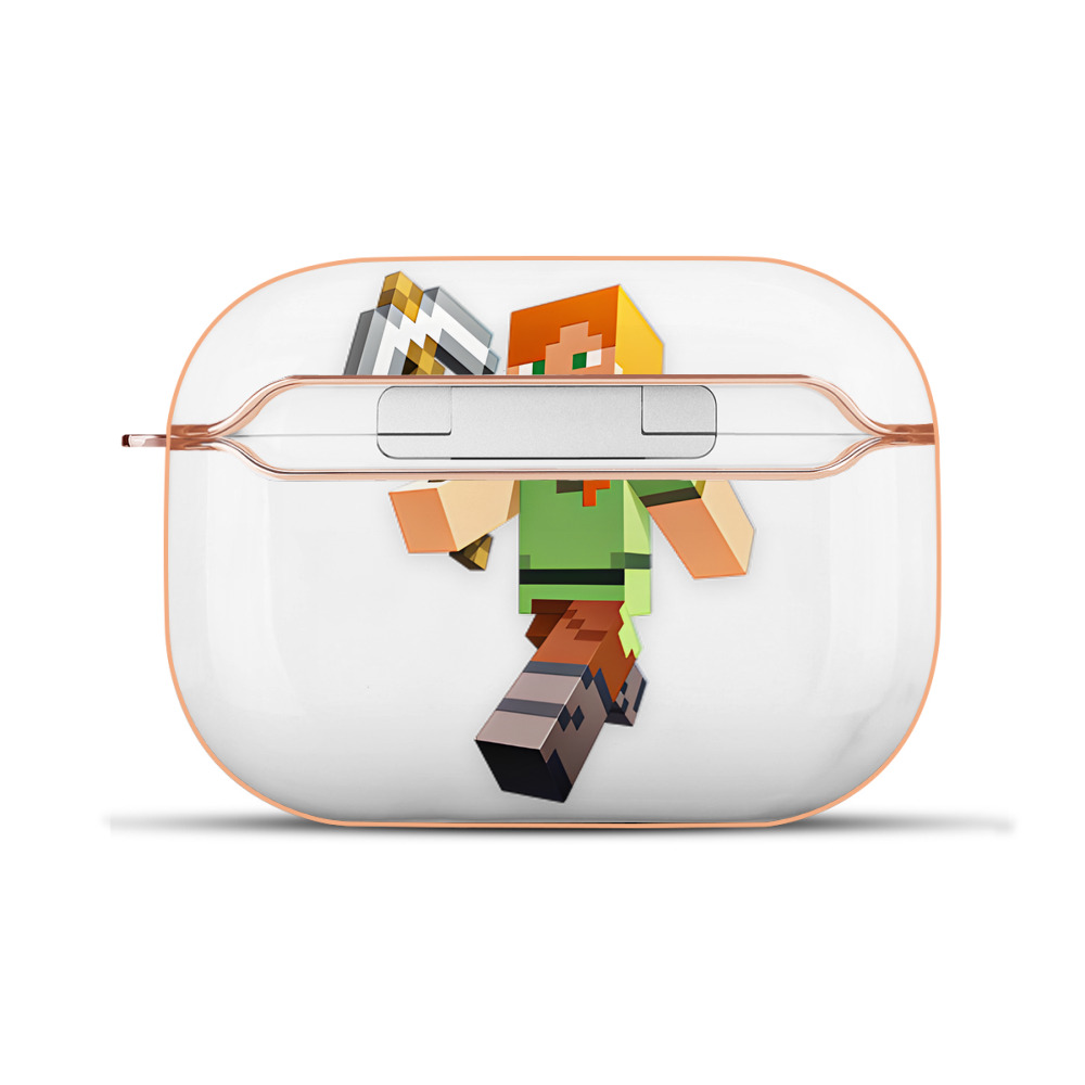 （画像用） マインクラフト ブロックの世界 Minecraft MC Block world 【AirPods Pro用】ハードシェル保護ケース｜耐衝撃・防指紋・カラビナ付き商品仕様