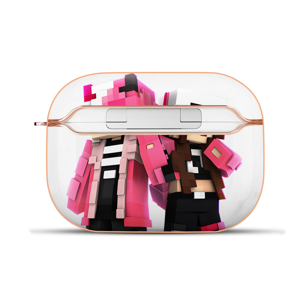 （画像用） マインクラフト ブロックの世界 Minecraft MC Block world 【AirPods Pro用】ハードシェル保護ケース｜耐衝撃・防指紋・カラビナ付き商品仕様