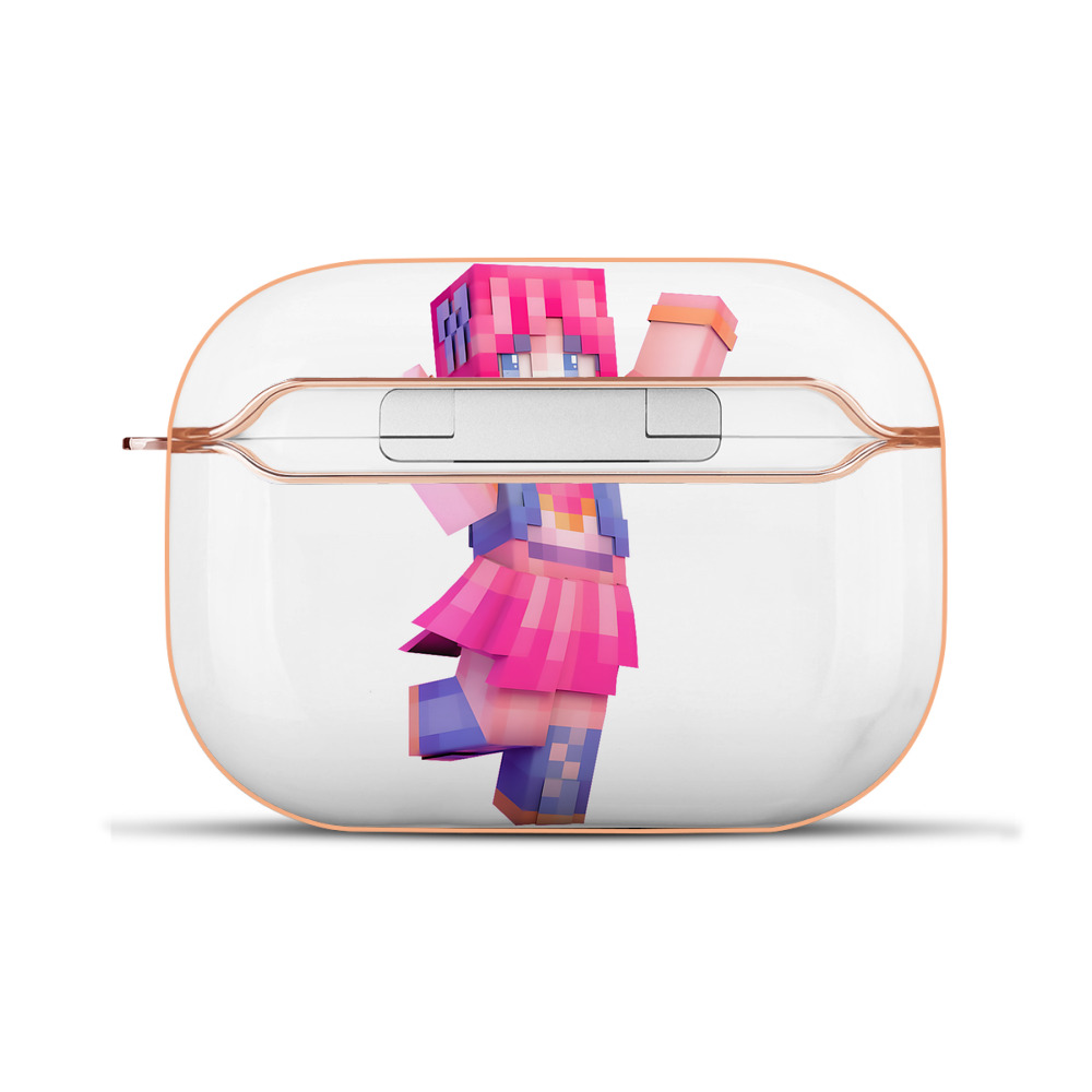 （画像用） マインクラフト ブロックの世界 Minecraft MC Block world 【AirPods Pro用】ハードシェル保護ケース｜耐衝撃・防指紋・カラビナ付き商品仕様