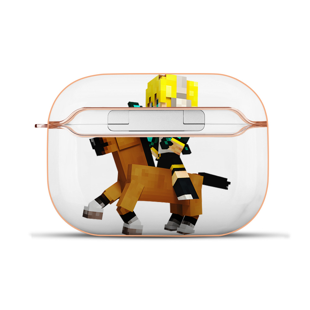（画像用） マインクラフト ブロックの世界 Minecraft MC Block world 【AirPods Pro用】ハードシェル保護ケース｜耐衝撃・防指紋・カラビナ付き商品仕様