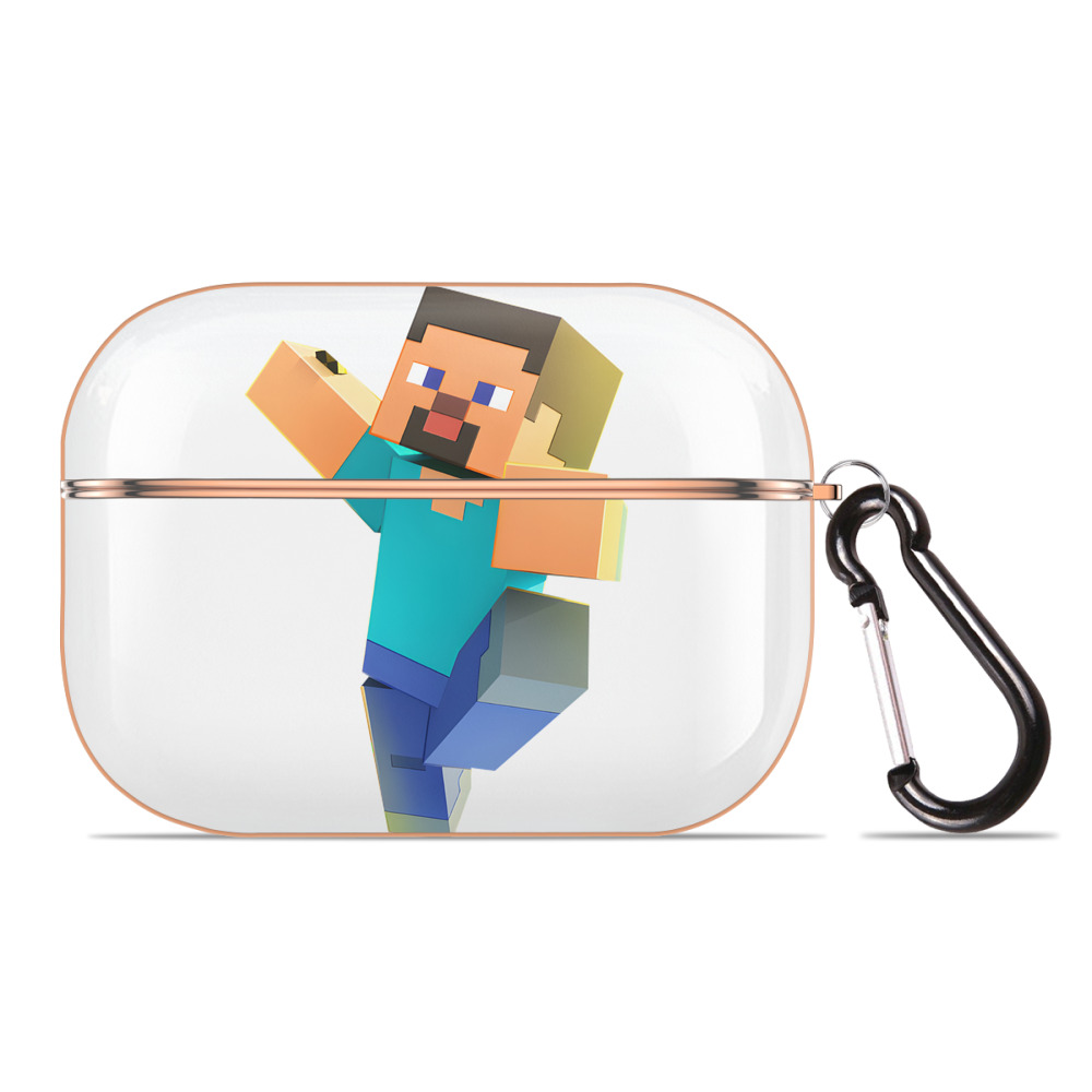 （画像用） マインクラフト ブロックの世界 Minecraft MC Block world 【AirPods Pro用】ハードシェル保護ケース｜耐衝撃・防指紋・カラビナ付き商品仕様