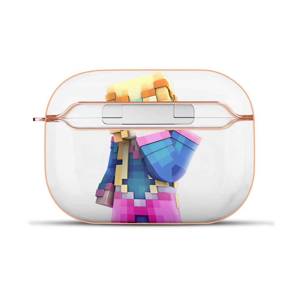 （画像用） マインクラフト ブロックの世界 Minecraft MC Block world 【AirPods Pro用】ハードシェル保護ケース｜耐衝撃・防指紋・カラビナ付き商品仕様