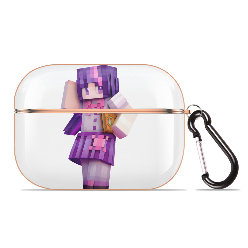 （画像用） マインクラフト ブロックの世界 Minecraft MC Block world 【AirPods Pro用】ハードシェル保護ケース｜耐衝撃・防指紋・カラビナ付き商品仕様