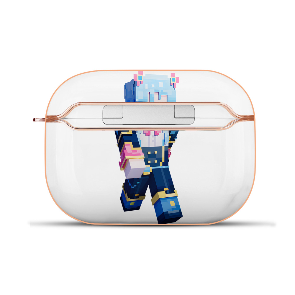 （画像用） マインクラフト ブロックの世界 Minecraft MC Block world 【AirPods Pro用】ハードシェル保護ケース｜耐衝撃・防指紋・カラビナ付き商品仕様