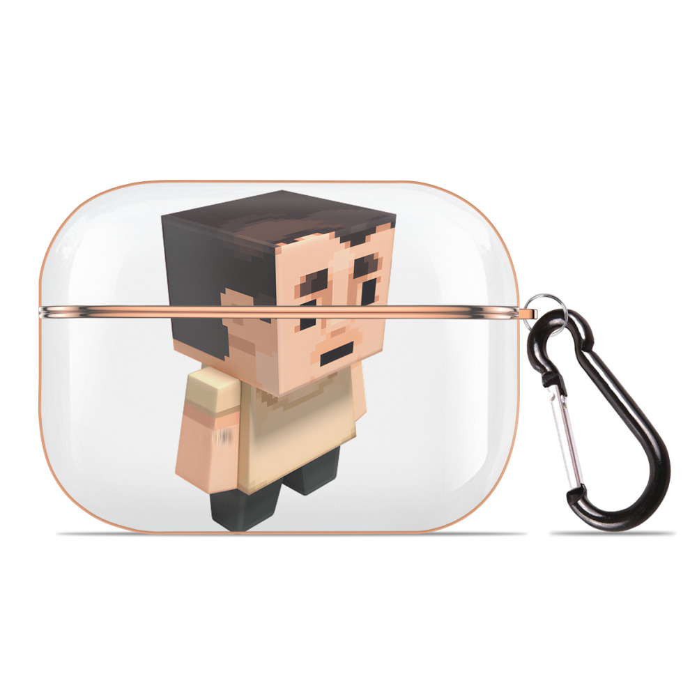 （画像用） マインクラフト ブロックの世界 Minecraft MC Block world 【AirPods Pro用】ハードシェル保護ケース｜耐衝撃・防指紋・カラビナ付き商品仕様