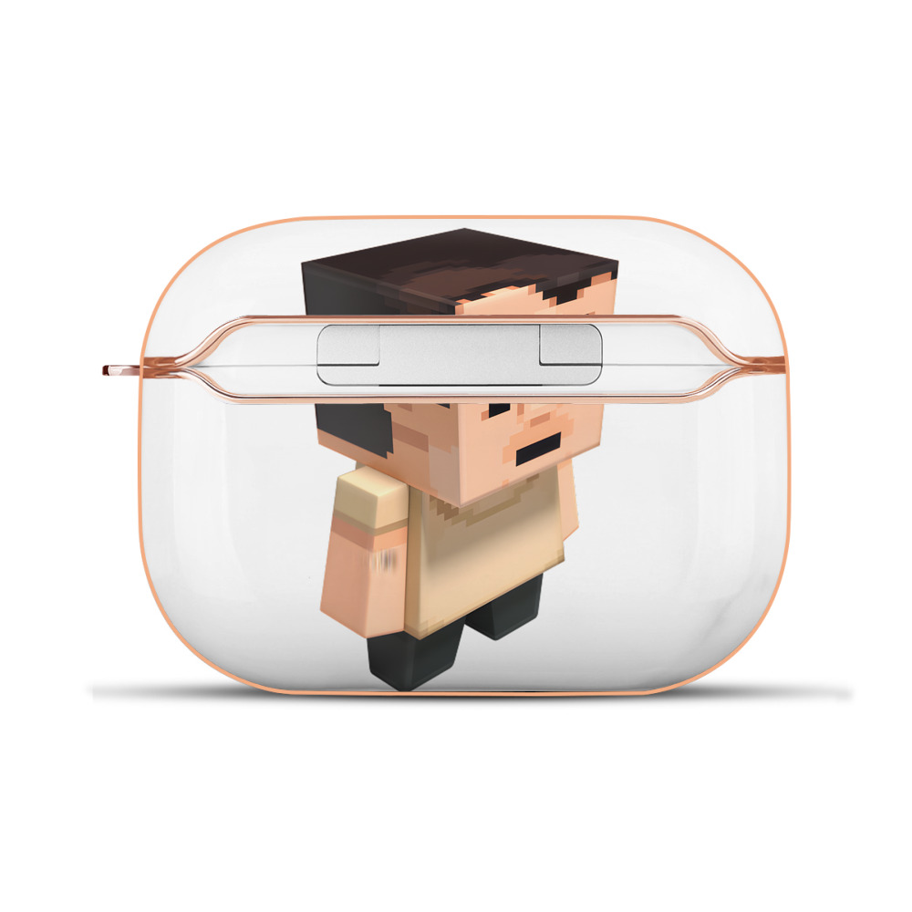 （画像用） マインクラフト ブロックの世界 Minecraft MC Block world 【AirPods Pro用】ハードシェル保護ケース｜耐衝撃・防指紋・カラビナ付き商品仕様