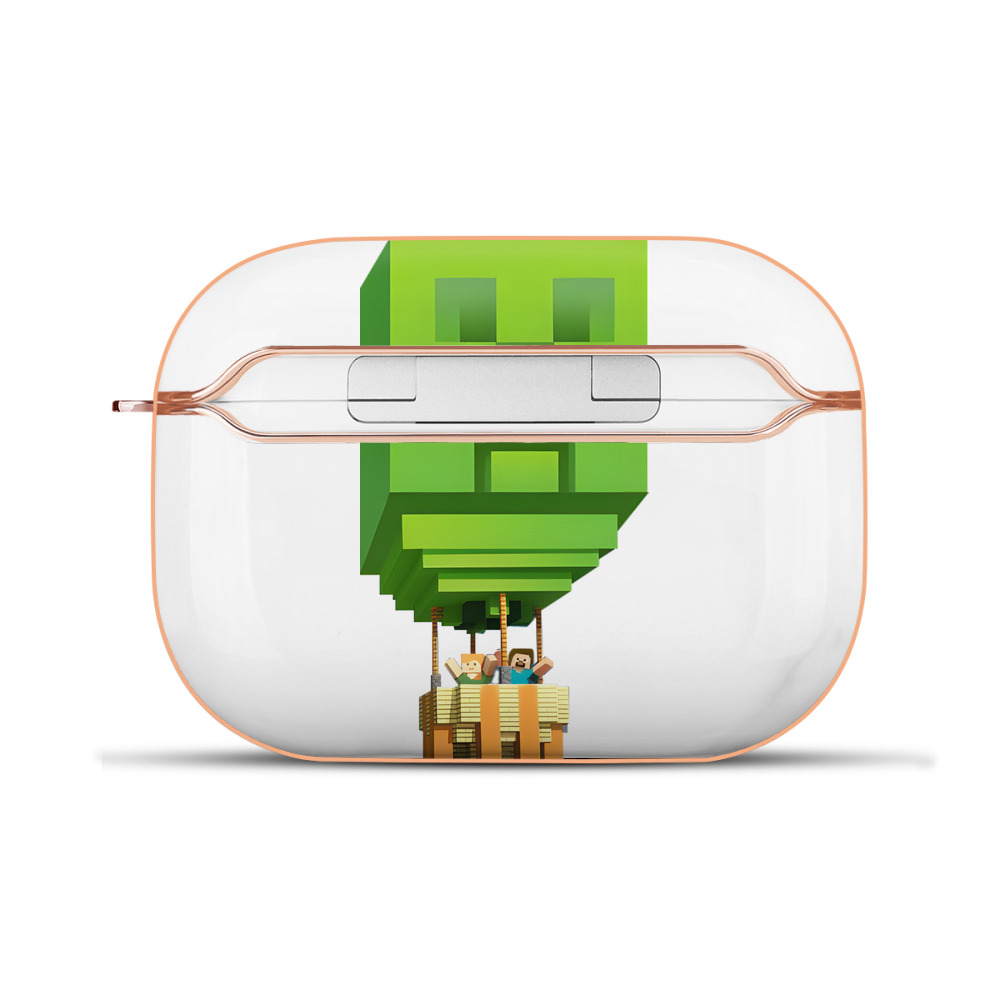 （画像用） マインクラフト ブロックの世界 Minecraft MC Block world 【AirPods Pro用】ハードシェル保護ケース｜耐衝撃・防指紋・カラビナ付き商品仕様