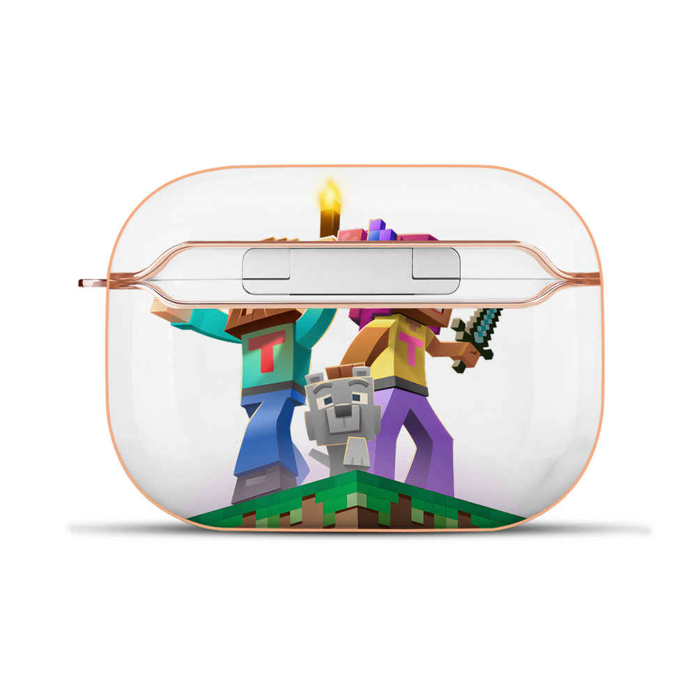（画像用） マインクラフト ブロックの世界 Minecraft MC Block world 【AirPods Pro用】ハードシェル保護ケース｜耐衝撃・防指紋・カラビナ付き商品仕様