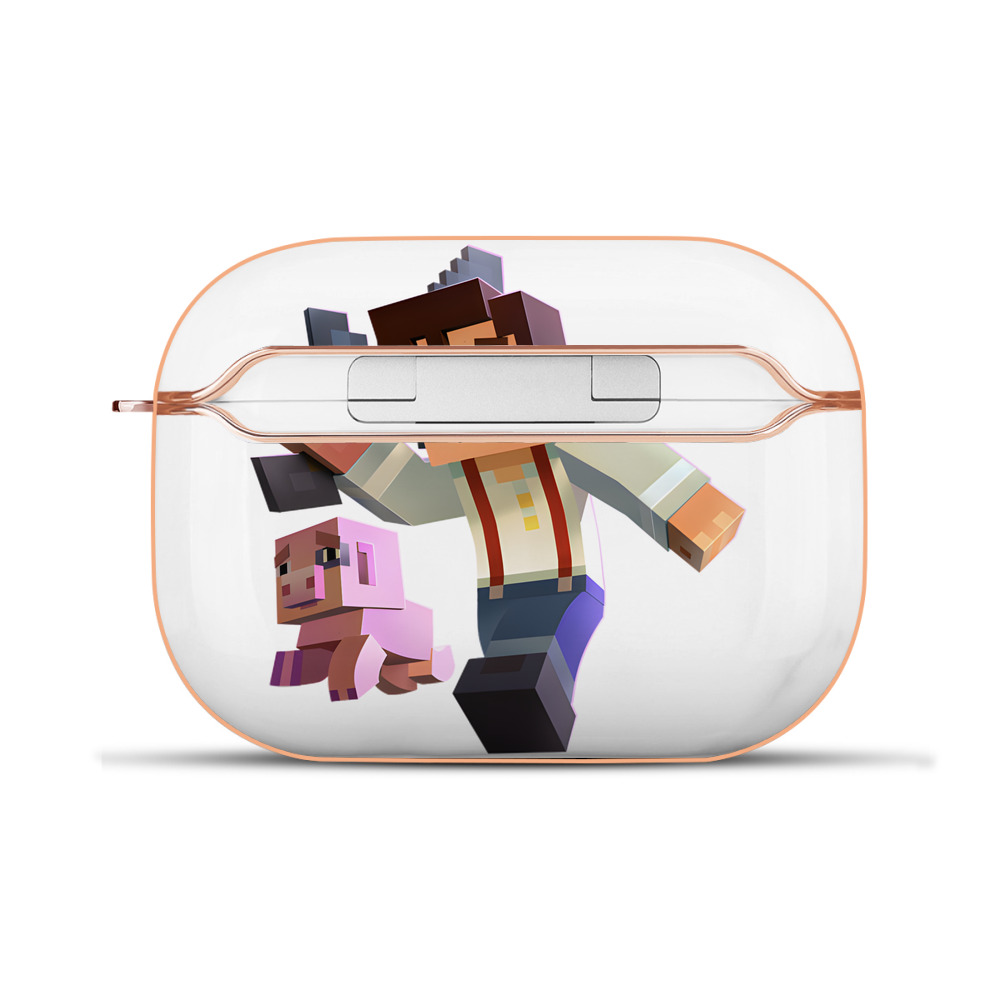 （画像用） マインクラフト ブロックの世界 Minecraft MC Block world 【AirPods Pro用】ハードシェル保護ケース｜耐衝撃・防指紋・カラビナ付き商品仕様