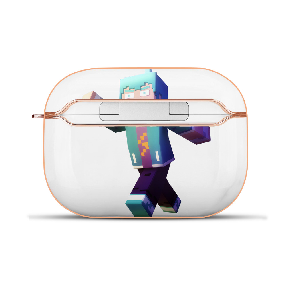 （画像用） マインクラフト ブロックの世界 Minecraft MC Block world 【AirPods Pro用】ハードシェル保護ケース｜耐衝撃・防指紋・カラビナ付き商品仕様