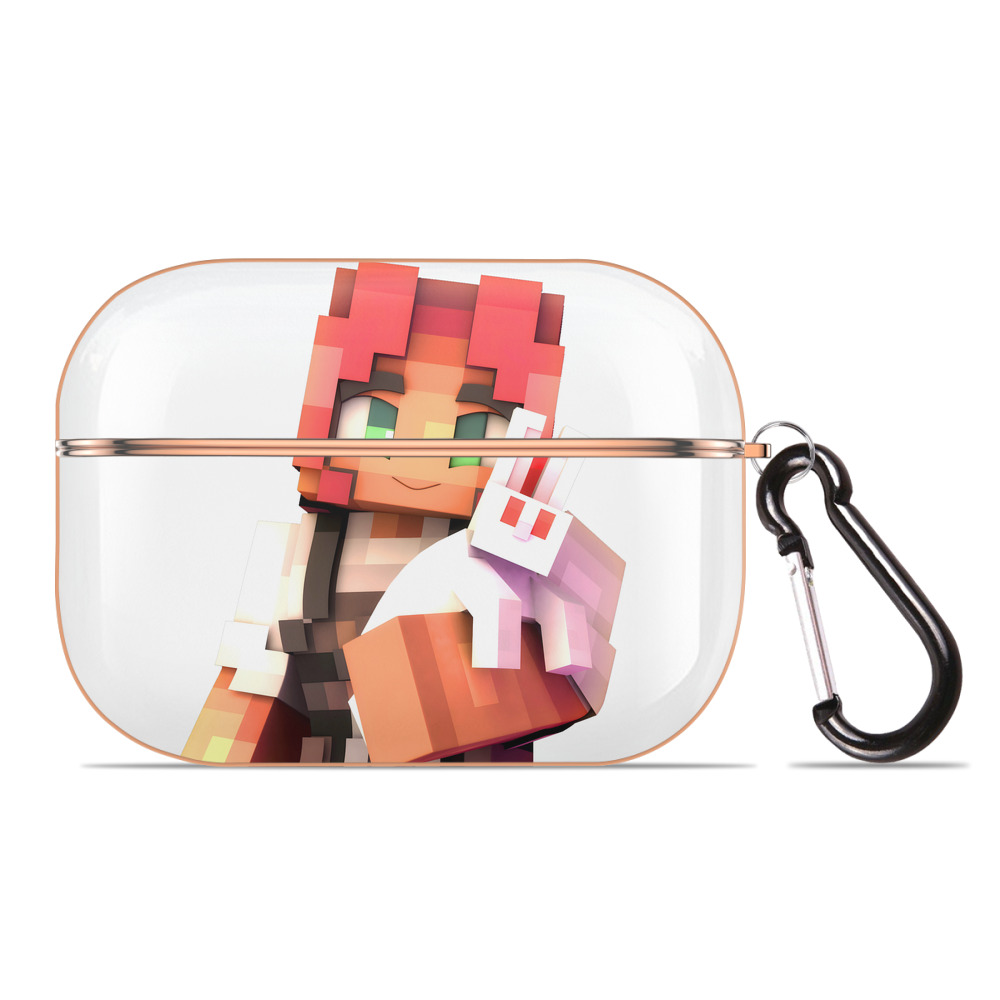 （画像用） マインクラフト ブロックの世界 Minecraft MC Block world 【AirPods Pro用】ハードシェル保護ケース｜耐衝撃・防指紋・カラビナ付き商品仕様
