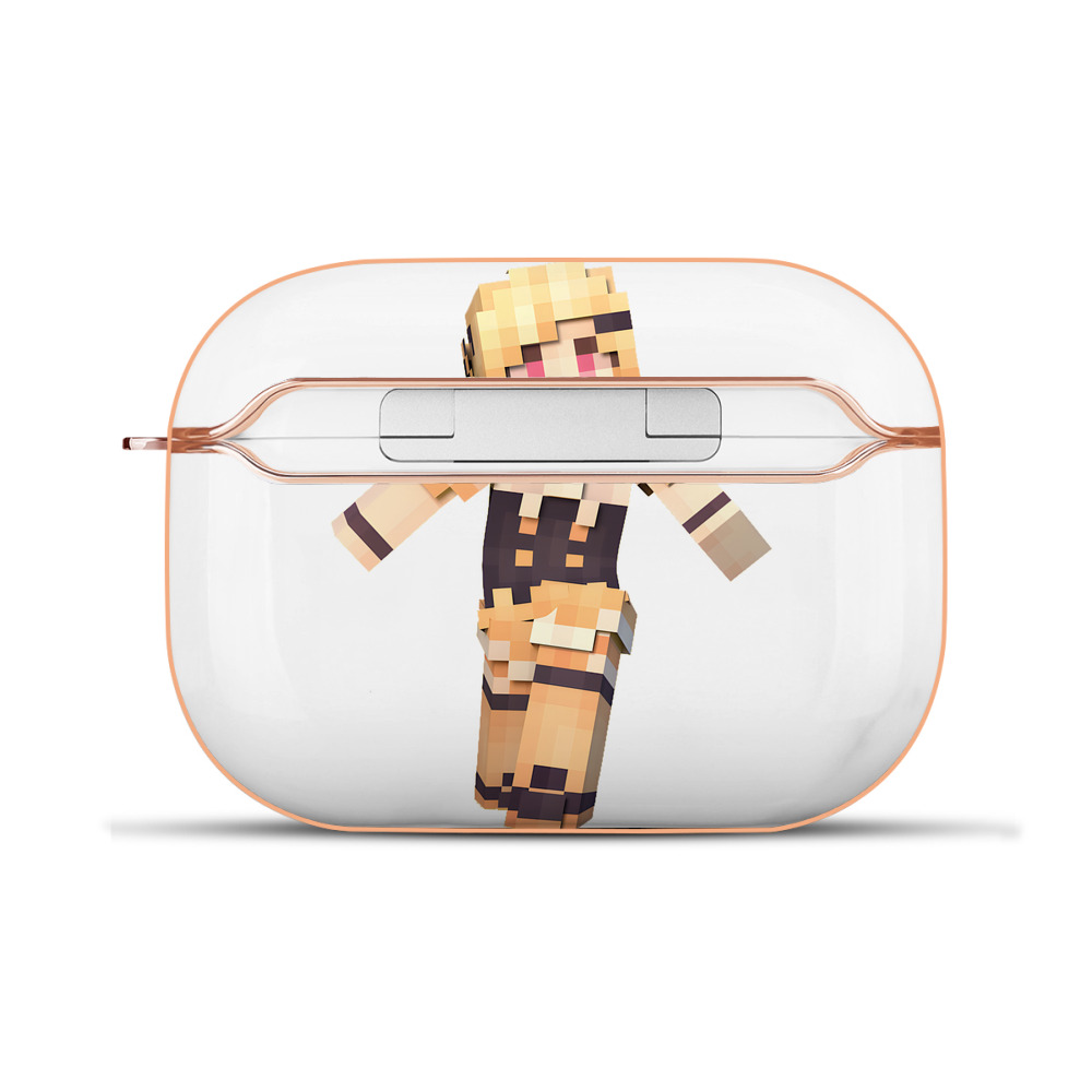 （画像用） マインクラフト ブロックの世界 Minecraft MC Block world 【AirPods Pro用】ハードシェル保護ケース｜耐衝撃・防指紋・カラビナ付き商品仕様