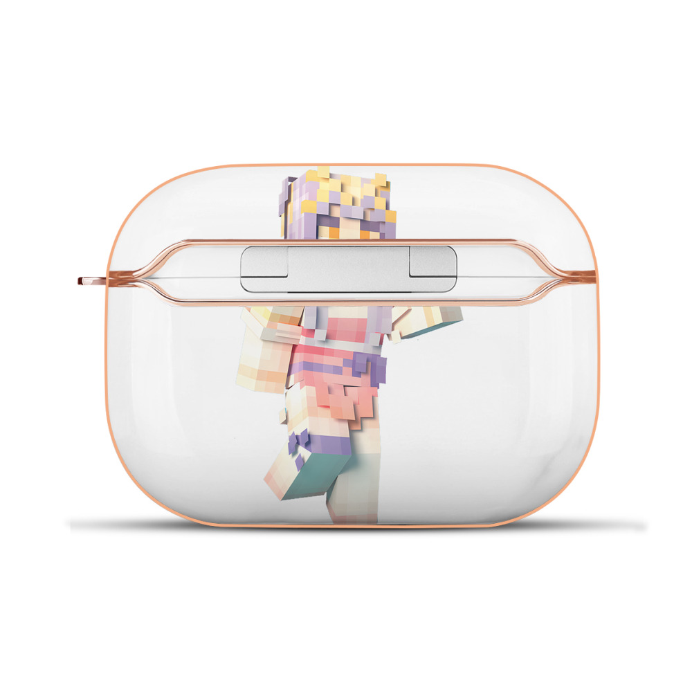 （画像用） マインクラフト ブロックの世界 Minecraft MC Block world 【AirPods Pro用】ハードシェル保護ケース｜耐衝撃・防指紋・カラビナ付き商品仕様