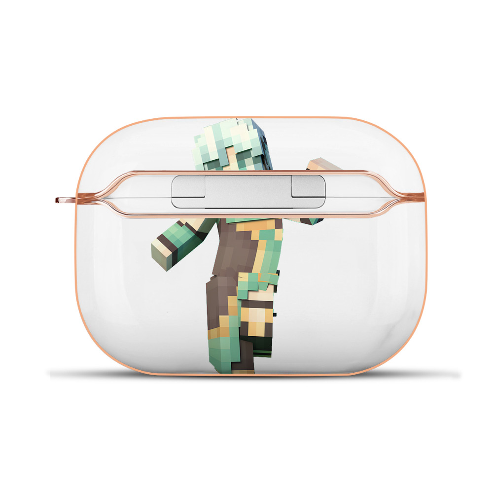 （画像用） マインクラフト ブロックの世界 Minecraft MC Block world 【AirPods Pro用】ハードシェル保護ケース｜耐衝撃・防指紋・カラビナ付き商品仕様