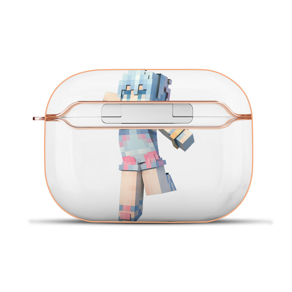 （画像用） マインクラフト ブロックの世界 Minecraft MC Block world 【AirPods Pro用】ハードシェル保護ケース｜耐衝撃・防指紋・カラビナ付き商品仕様