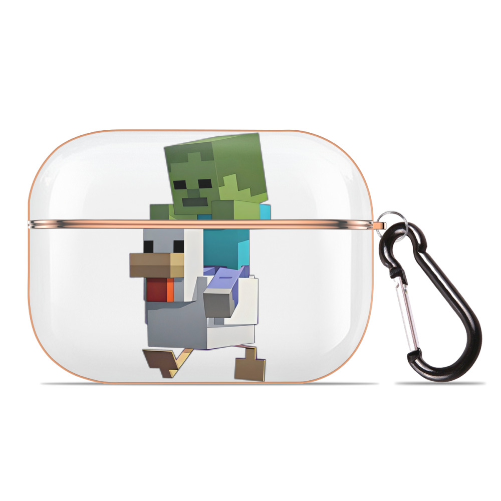 （画像用） マインクラフト ブロックの世界 Minecraft MC Block world 【AirPods Pro用】ハードシェル保護ケース｜耐衝撃・防指紋・カラビナ付き商品仕様