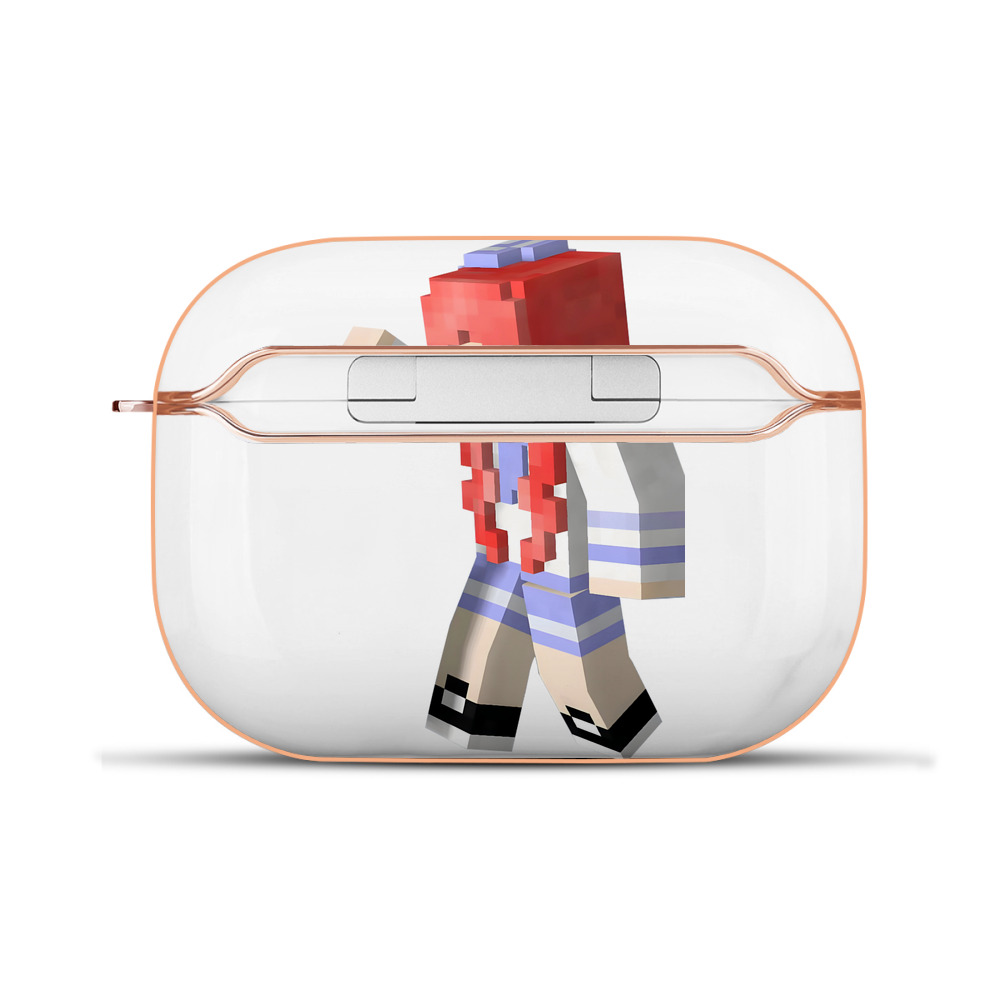 （画像用） マインクラフト ブロックの世界 Minecraft MC Block world 【AirPods Pro用】ハードシェル保護ケース｜耐衝撃・防指紋・カラビナ付き商品仕様