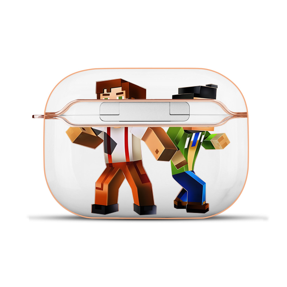 （画像用） マインクラフト ブロックの世界 Minecraft MC Block world 【AirPods Pro用】ハードシェル保護ケース｜耐衝撃・防指紋・カラビナ付き商品仕様