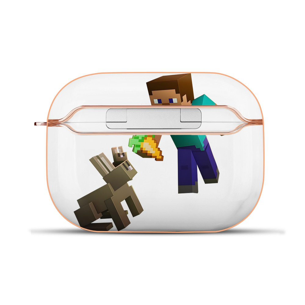 （画像用） マインクラフト ブロックの世界 Minecraft MC Block world 【AirPods Pro用】ハードシェル保護ケース｜耐衝撃・防指紋・カラビナ付き商品仕様