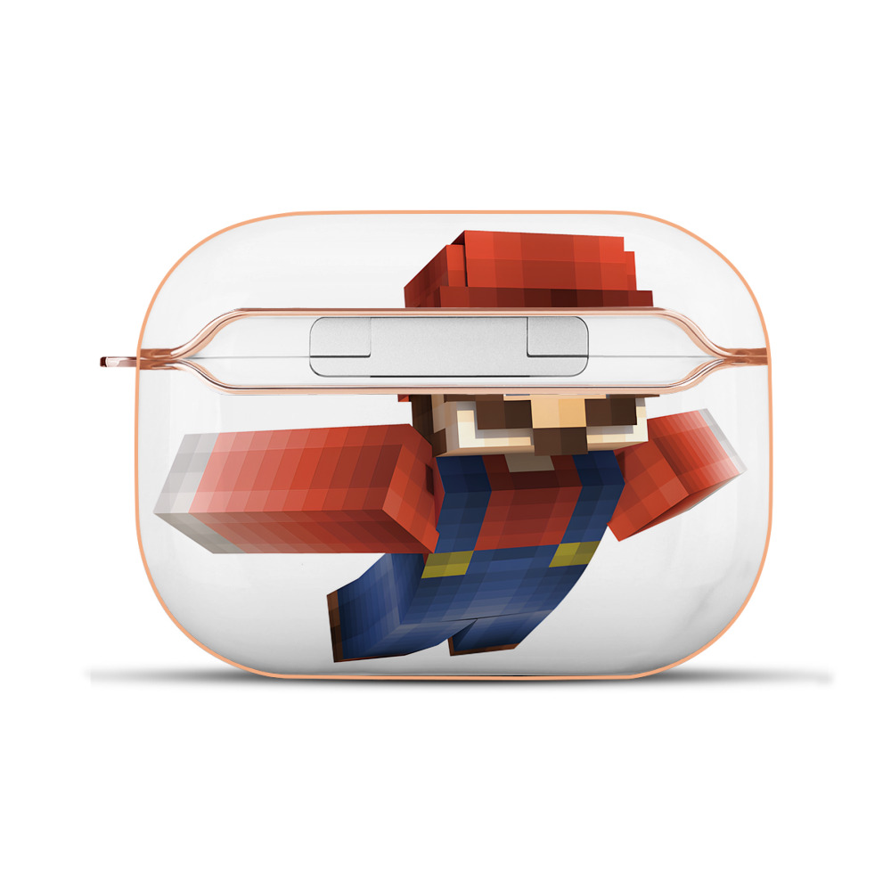 （画像用） マインクラフト ブロックの世界 Minecraft MC Block world 【AirPods Pro用】ハードシェル保護ケース｜耐衝撃・防指紋・カラビナ付き商品仕様