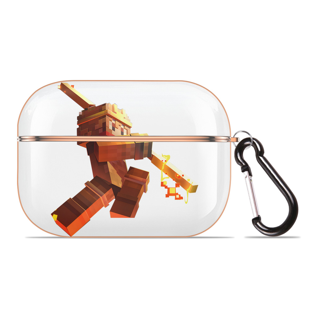 （画像用） マインクラフト ブロックの世界 Minecraft MC Block world 【AirPods Pro用】ハードシェル保護ケース｜耐衝撃・防指紋・カラビナ付き商品仕様