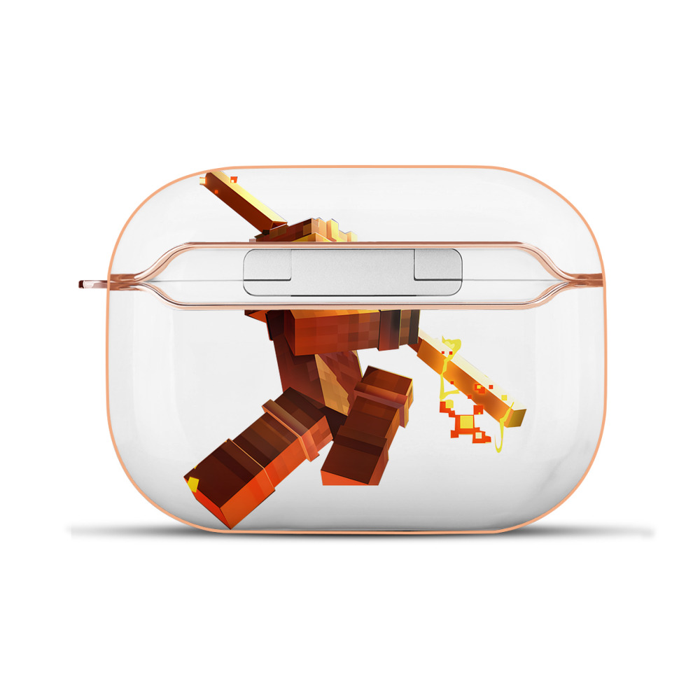 （画像用） マインクラフト ブロックの世界 Minecraft MC Block world 【AirPods Pro用】ハードシェル保護ケース｜耐衝撃・防指紋・カラビナ付き商品仕様