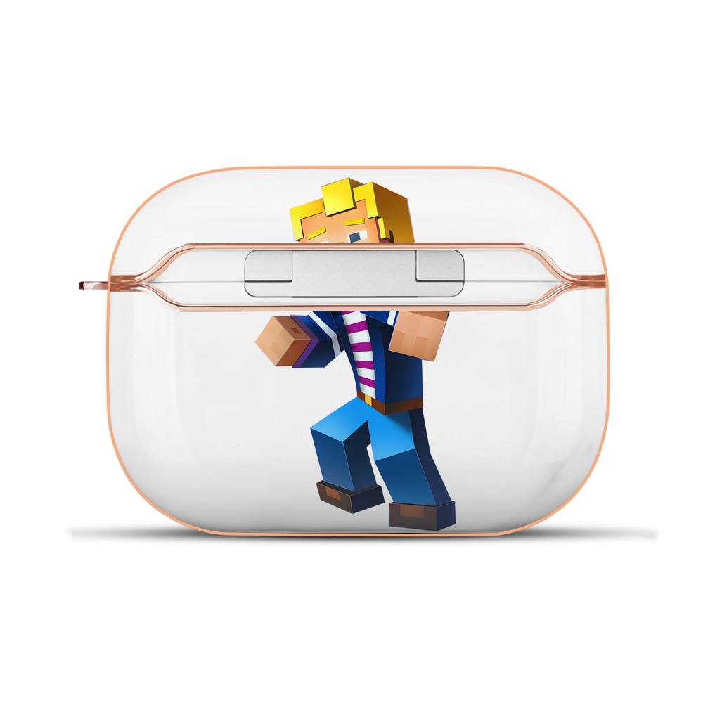 （画像用） マインクラフト ブロックの世界 Minecraft MC Block world 【AirPods Pro用】ハードシェル保護ケース｜耐衝撃・防指紋・カラビナ付き商品仕様