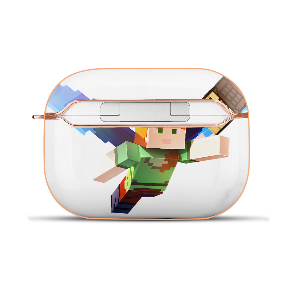（画像用） マインクラフト ブロックの世界 Minecraft MC Block world 【AirPods Pro用】ハードシェル保護ケース｜耐衝撃・防指紋・カラビナ付き商品仕様