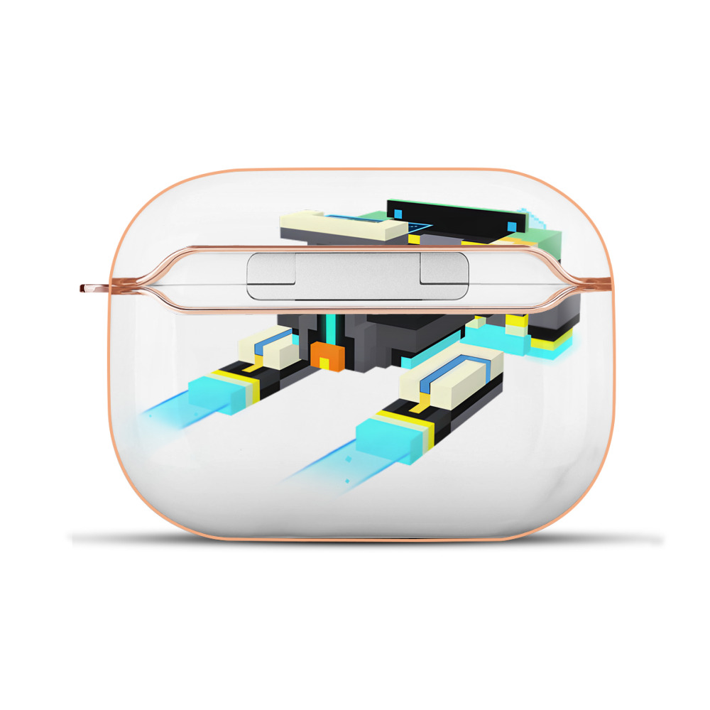 （画像用） マインクラフト ブロックの世界 Minecraft MC Block world 【AirPods Pro用】ハードシェル保護ケース｜耐衝撃・防指紋・カラビナ付き商品仕様