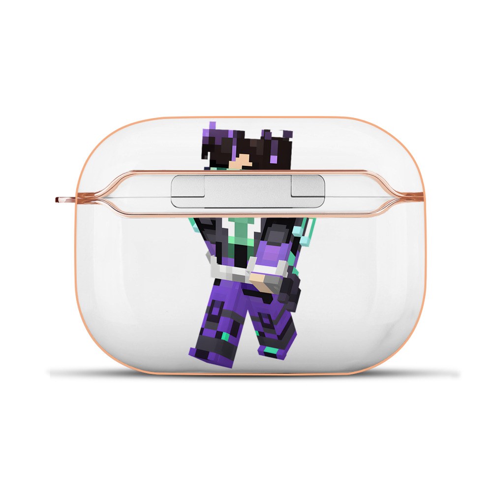 （画像用） マインクラフト ブロックの世界 Minecraft MC Block world 【AirPods Pro用】ハードシェル保護ケース｜耐衝撃・防指紋・カラビナ付き商品仕様