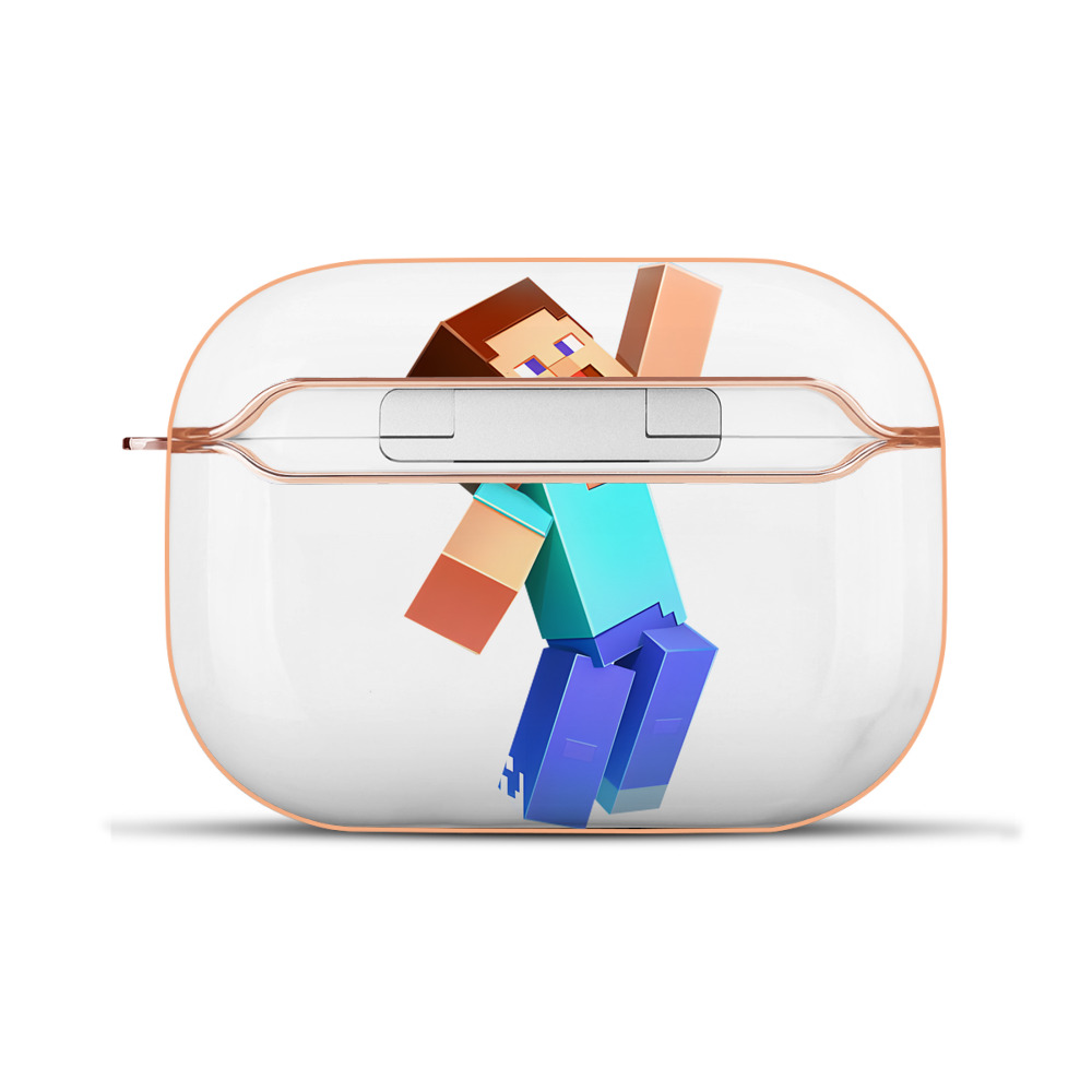 （画像用） マインクラフト ブロックの世界 Minecraft MC Block world 【AirPods Pro用】ハードシェル保護ケース｜耐衝撃・防指紋・カラビナ付き商品仕様