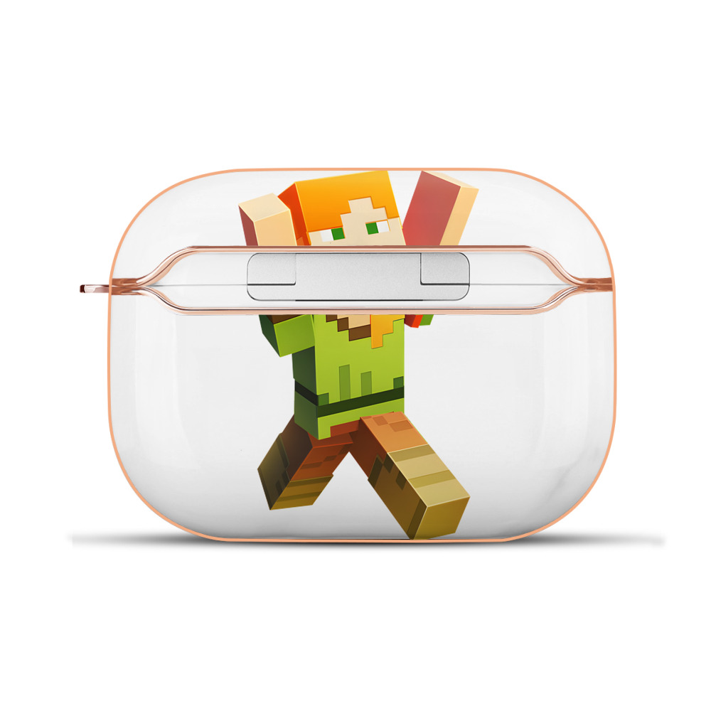 （画像用） マインクラフト ブロックの世界 Minecraft MC Block world 【AirPods Pro用】ハードシェル保護ケース｜耐衝撃・防指紋・カラビナ付き商品仕様