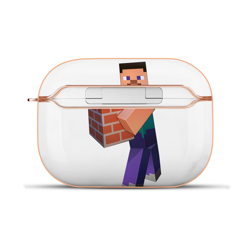 （画像用） マインクラフト ブロックの世界 Minecraft MC Block world 【AirPods Pro用】ハードシェル保護ケース｜耐衝撃・防指紋・カラビナ付き商品仕様