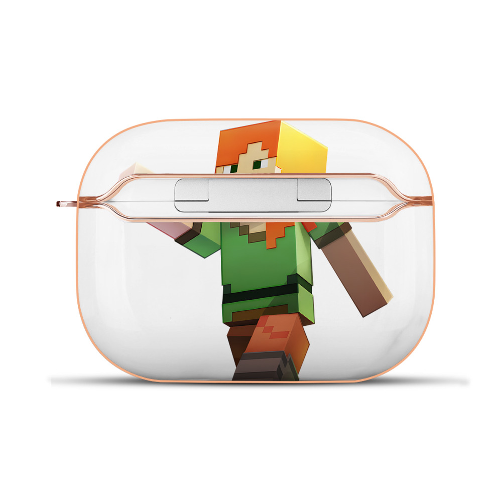 （画像用） マインクラフト ブロックの世界 Minecraft MC Block world 【AirPods Pro用】ハードシェル保護ケース｜耐衝撃・防指紋・カラビナ付き商品仕様