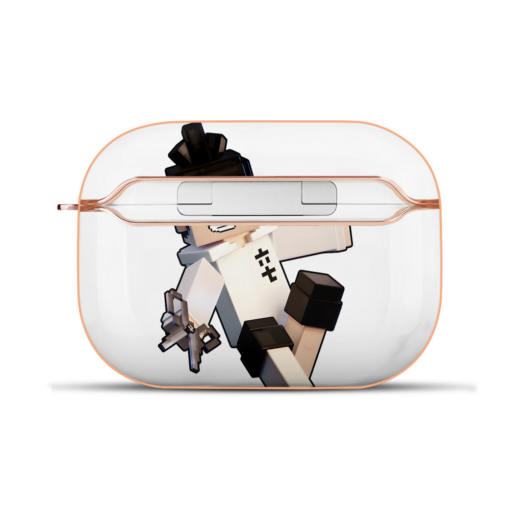 （画像用） マインクラフト ブロックの世界 Minecraft MC Block world 【AirPods Pro用】ハードシェル保護ケース｜耐衝撃・防指紋・カラビナ付き商品仕様