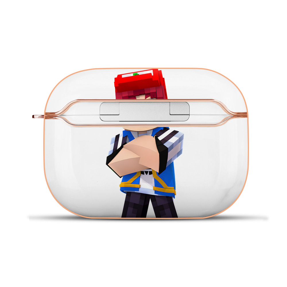 （画像用） マインクラフト ブロックの世界 Minecraft MC Block world 【AirPods Pro用】ハードシェル保護ケース｜耐衝撃・防指紋・カラビナ付き商品仕様