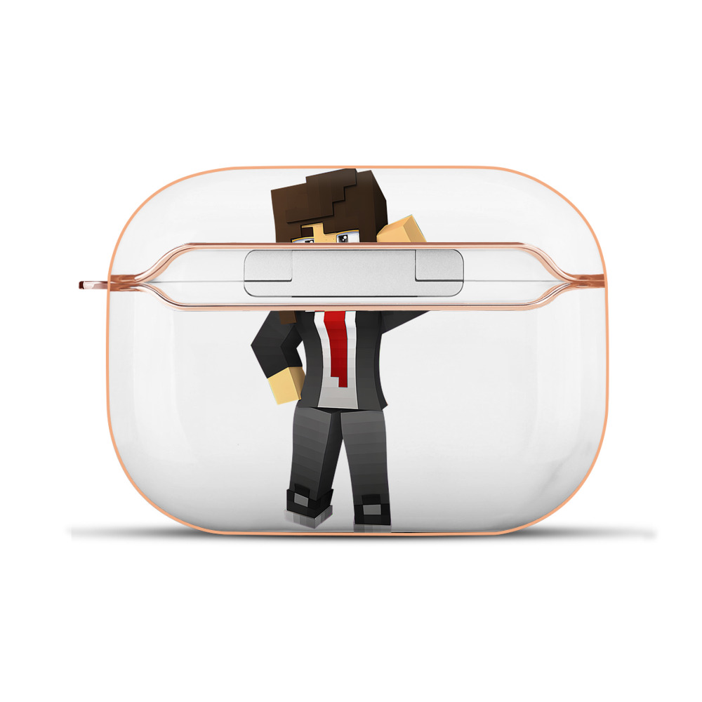 （画像用） マインクラフト ブロックの世界 Minecraft MC Block world 【AirPods Pro用】ハードシェル保護ケース｜耐衝撃・防指紋・カラビナ付き商品仕様