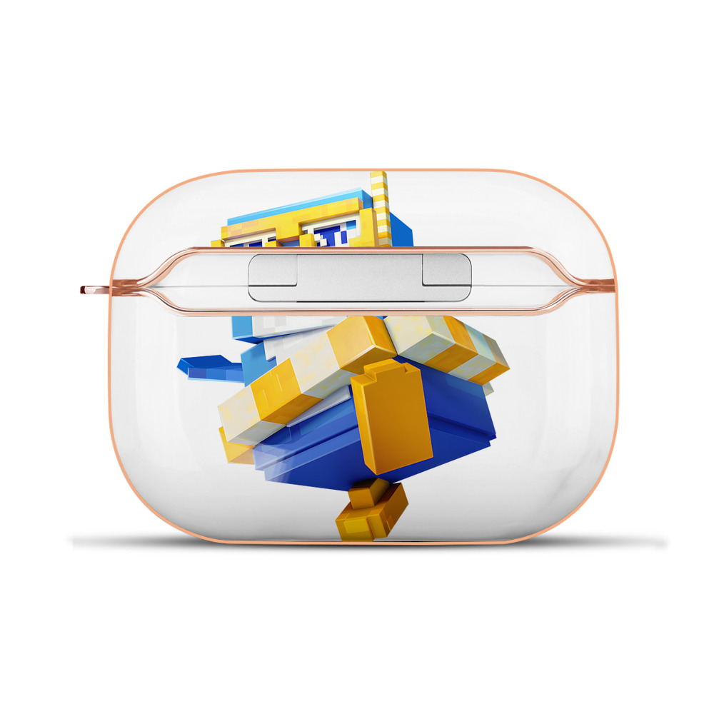 （画像用） マインクラフト ブロックの世界 Minecraft MC Block world 【AirPods Pro用】ハードシェル保護ケース｜耐衝撃・防指紋・カラビナ付き商品仕様