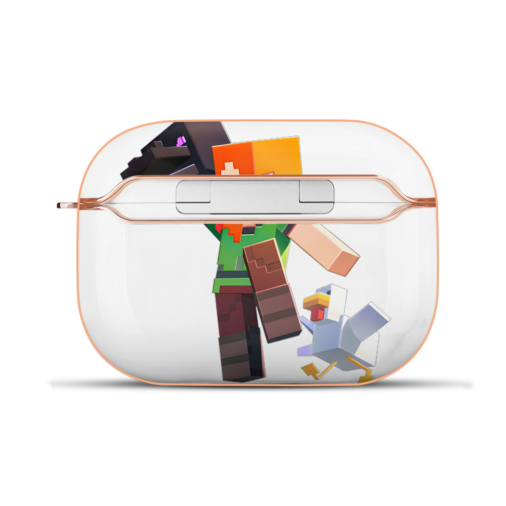 （画像用） マインクラフト ブロックの世界 Minecraft MC Block world 【AirPods Pro用】ハードシェル保護ケース｜耐衝撃・防指紋・カラビナ付き商品仕様