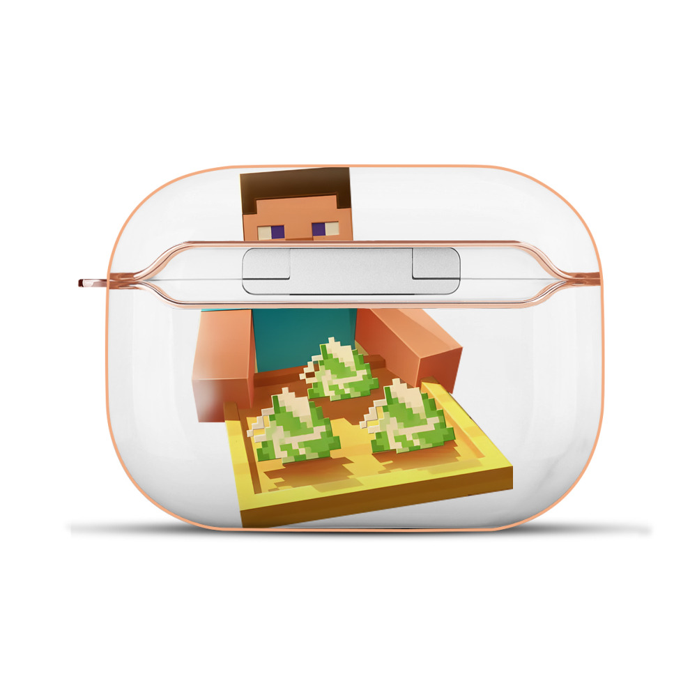 （画像用） マインクラフト ブロックの世界 Minecraft MC Block world 【AirPods Pro用】ハードシェル保護ケース｜耐衝撃・防指紋・カラビナ付き商品仕様