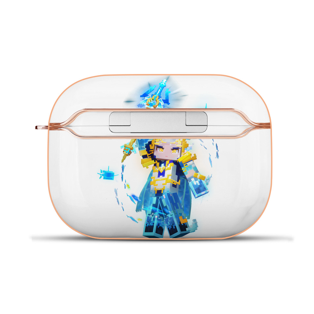 （画像用） マインクラフト ブロックの世界 Minecraft MC Block world 【AirPods Pro用】ハードシェル保護ケース｜耐衝撃・防指紋・カラビナ付き商品仕様