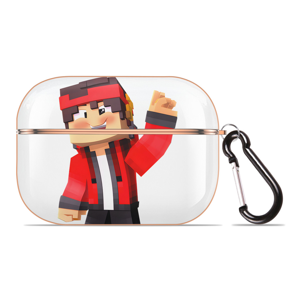 （画像用） マインクラフト ブロックの世界 Minecraft MC Block world 【AirPods Pro用】ハードシェル保護ケース｜耐衝撃・防指紋・カラビナ付き商品仕様