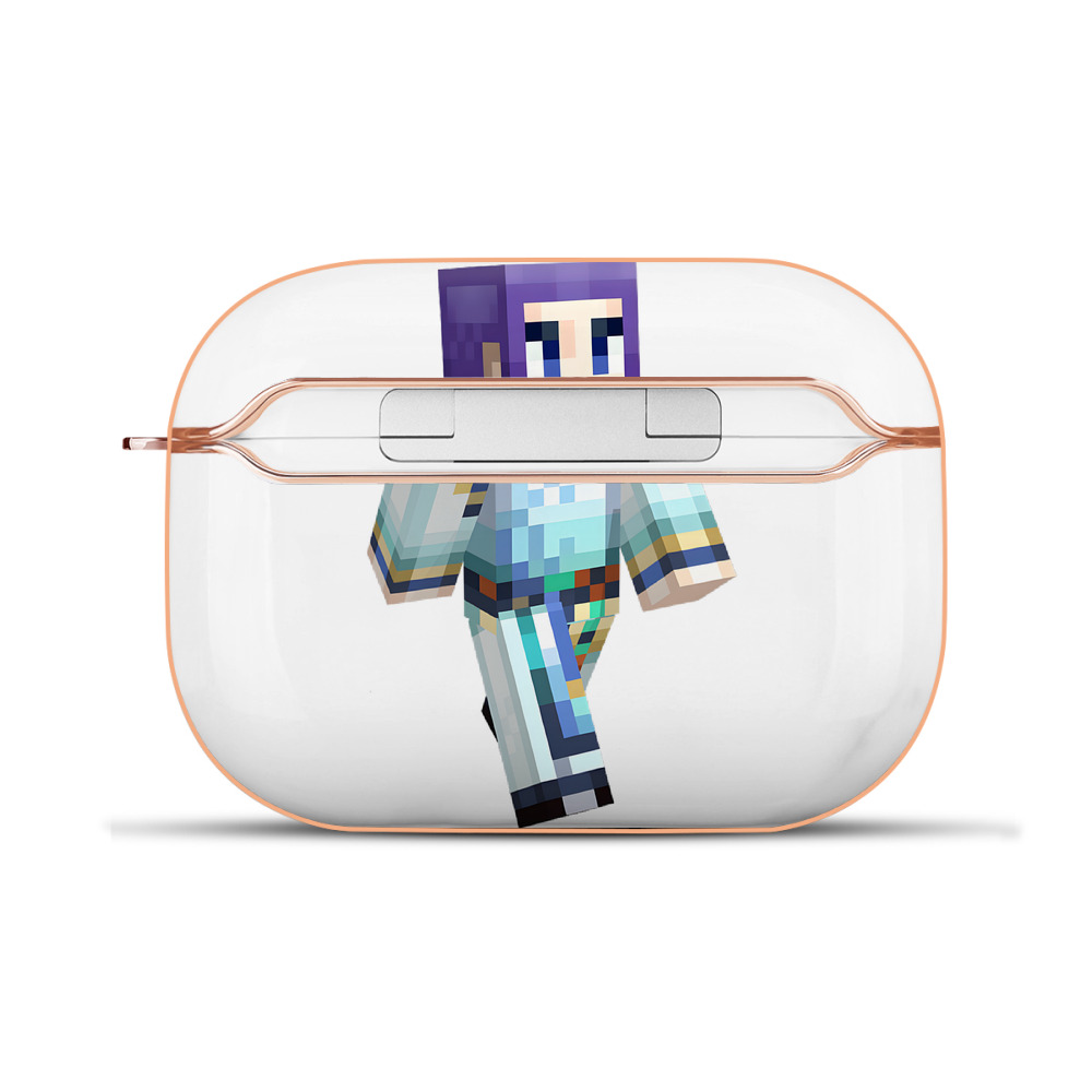 （画像用） マインクラフト ブロックの世界 Minecraft MC Block world 【AirPods Pro用】ハードシェル保護ケース｜耐衝撃・防指紋・カラビナ付き商品仕様