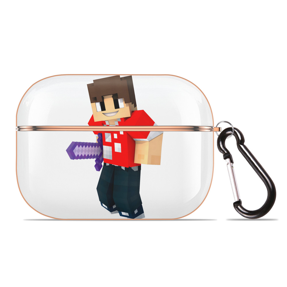 （画像用） マインクラフト ブロックの世界 Minecraft MC Block world 【AirPods Pro用】ハードシェル保護ケース｜耐衝撃・防指紋・カラビナ付き商品仕様
