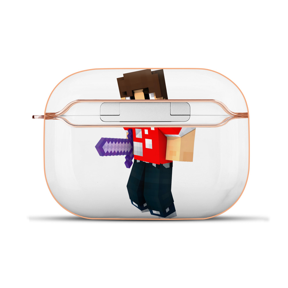 （画像用） マインクラフト ブロックの世界 Minecraft MC Block world 【AirPods Pro用】ハードシェル保護ケース｜耐衝撃・防指紋・カラビナ付き商品仕様