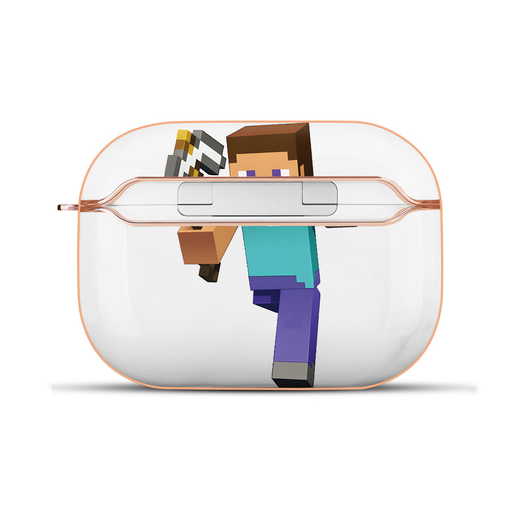 （画像用） マインクラフト ブロックの世界 Minecraft MC Block world 【AirPods Pro用】ハードシェル保護ケース｜耐衝撃・防指紋・カラビナ付き商品仕様